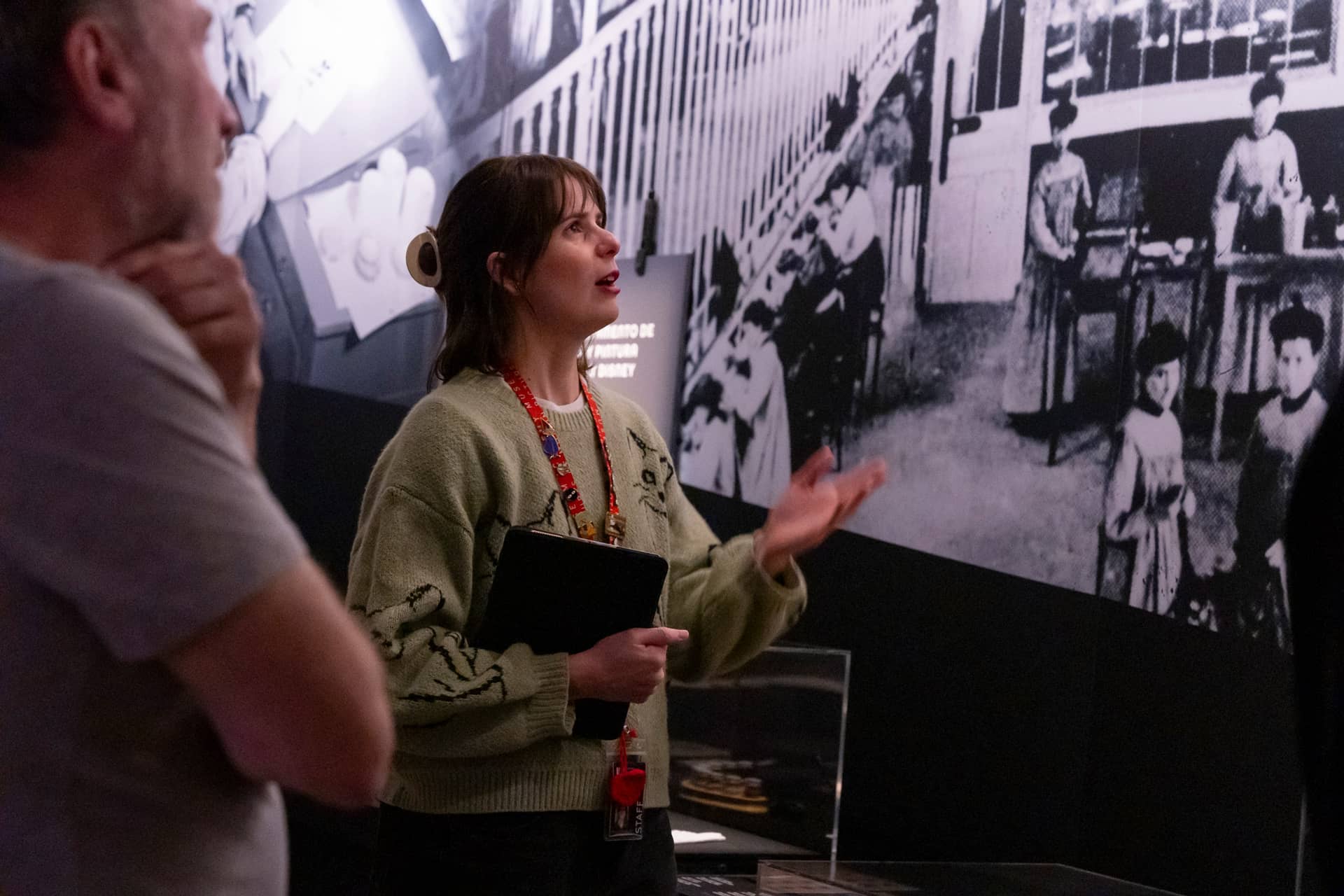 Person giving a tour in the Academy Museum