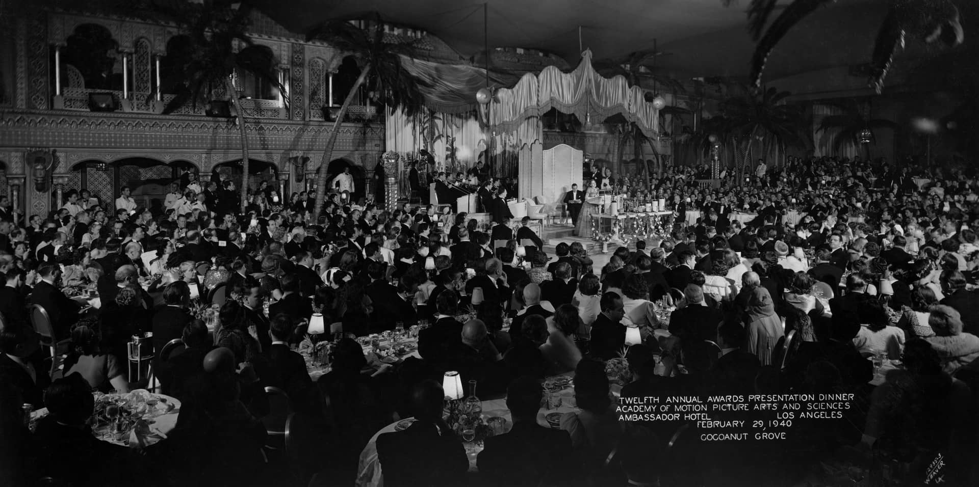 Judy Garland performs the nominated song “Over the Rainbow” at the 1939 Academy Awards ceremony
Courtesy of Academy Awards show photographs, Margaret Herrick Library, Academy of Motion Picture Arts and Sciences, photo: Weaver L.A.