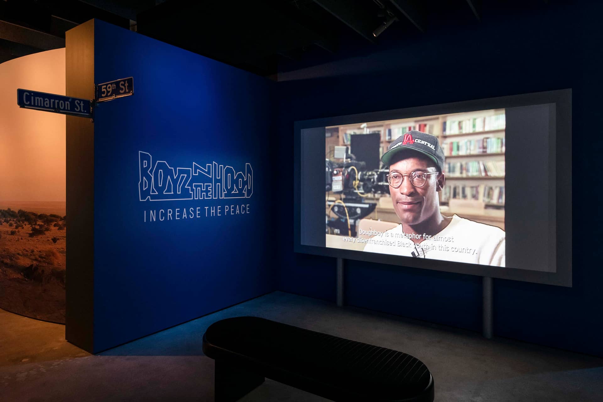 John Singleton on set with “young Doughboy” (Baha Jackson), Sony Pictures